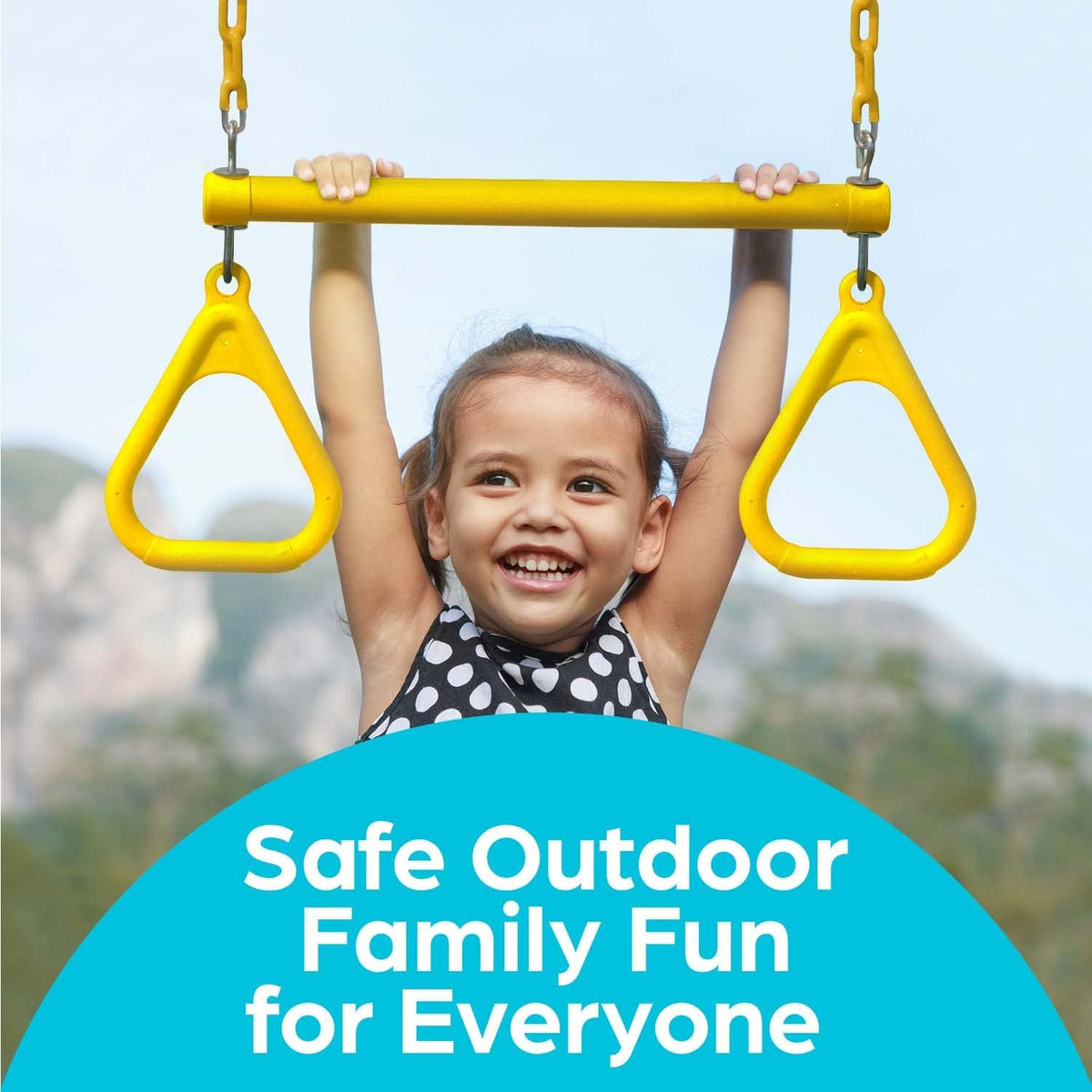 Jungle Gym Kingdom Swing Sets for Backyard - Yellow - image 2