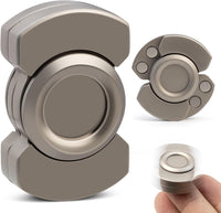 3-in-1 Fidget Toys Adults Kids: Spinner, Slider & Clicker – Fun for Kids & Family - Silver