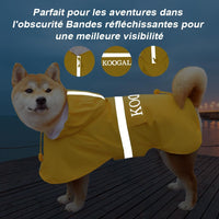 Dog Raincoat Waterproof Hooded, Medium Dogs - Yellow / 2XL-Fit for 20 to 33 pounds - image 4