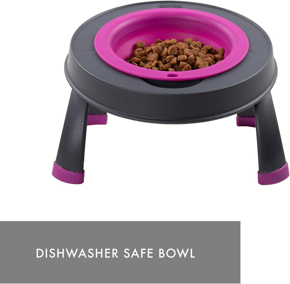 Dexas Pets Elevated Pet Feeder, 4 Cup Capacity - Small/1.5 Cup Capacity / Fuchsia - image 3