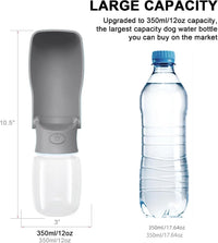 Portable Dog Water Bottle Dispenser [Leak Proof & Foldable] Dog - Grey / 12OZ - image 4
