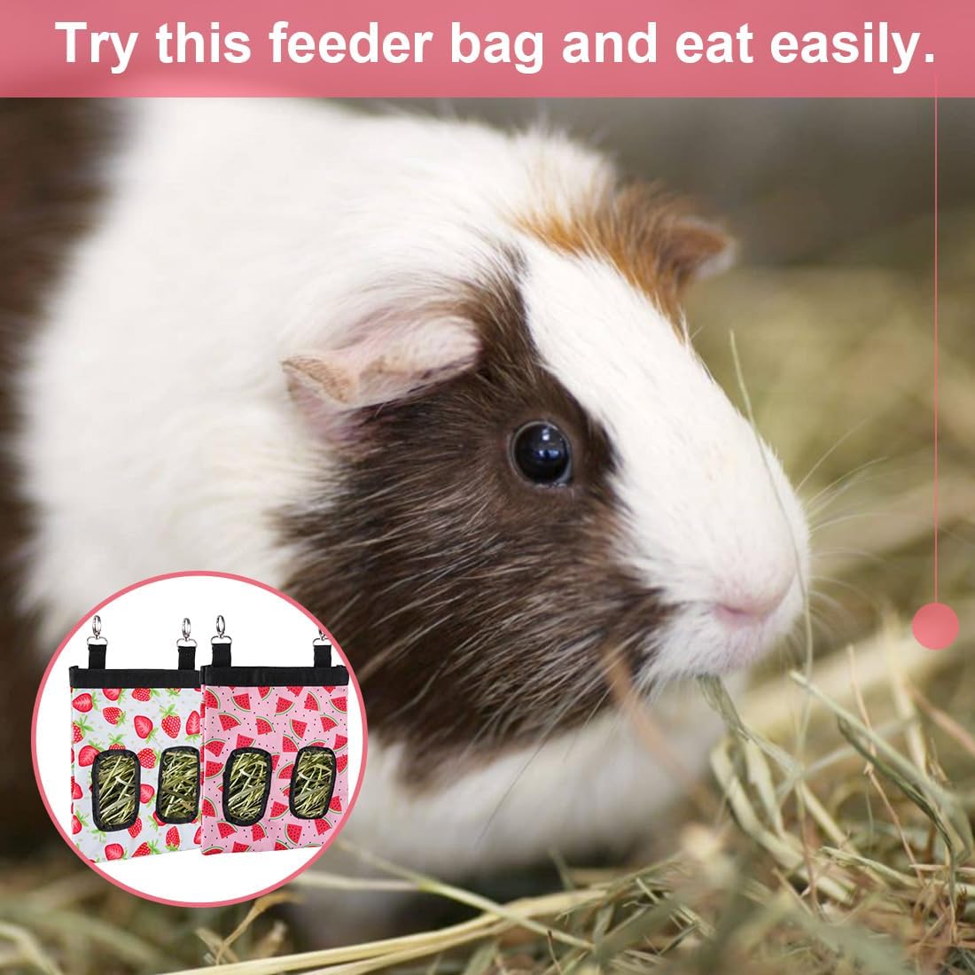 DZWLKJ 2 Pack Hay Feeders, Guinea Pig Rabbit Hay Feeder - (Watermelon+Strawberry) 2pack / S -10"x 8"x 0.4" - image 2