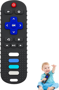 2Pcs Silicone Teething Toys - Black