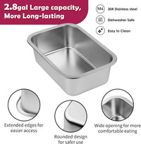 1.2 Gallon Elevated Large Dog Water Bowl with Mat - Grey-2.8 gal & mat / Height: 10.4-15.2" - image 4