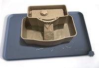 Hoki Found -Waterproof Pet Feeding Mats with High Lips - 19"L x 12"W / Gray - image 4