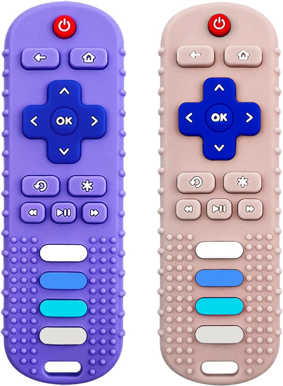 ROBBEAR Baby Teething Toys - Purple+Khaki / 1 pack