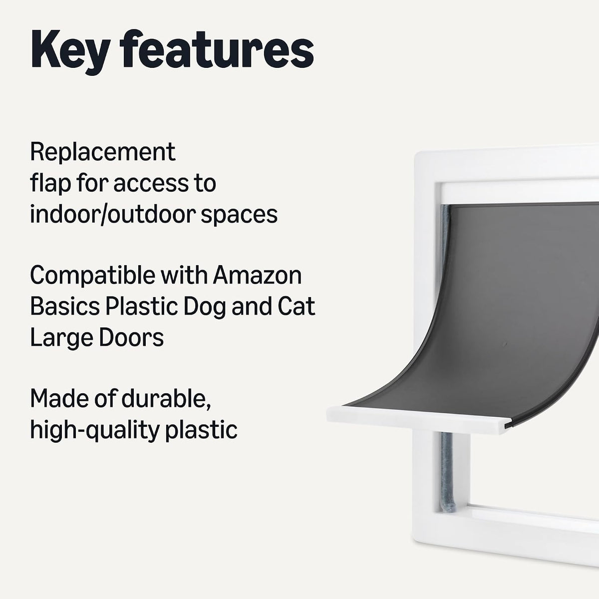 Amazon Basics Adjustable Plastic Dog and Cat Door - Medium / Replacement Flap - image 3