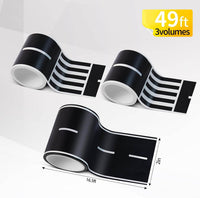 Quadafy road tape for kids, 3 rolls of 2 inch race track and roadway tape - view 3