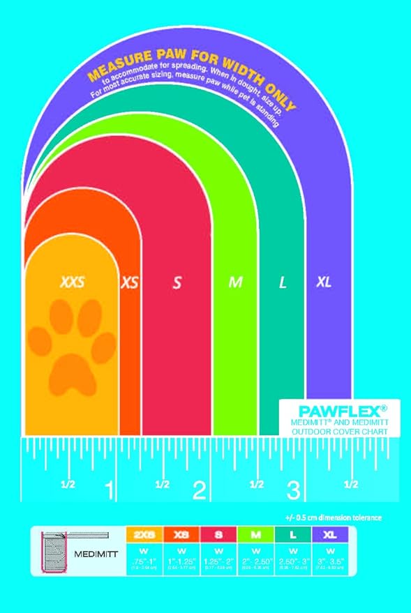 Medimitt Paw Bandages for Dogs, Cats and Pets – Stretchy Medical Booties, First Aid for Paws – Non Slip, Non Adhesive, Breathable, Disposable, Washable, Adjustable Strap, Value Pack (XS 20-Pack)
