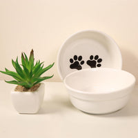 5" Ceramic Cat Bowl with Paws Pattern - Paws - image 4