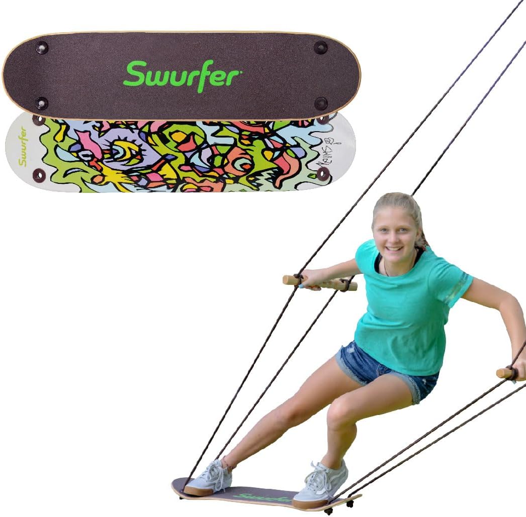 Swurfer Stand Up TreeSkate Outdoor Swing - Green