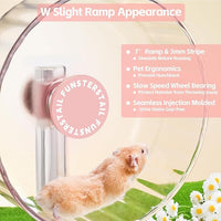 Super Silent Hamster Wheel 10.4 Inch, Magnetic Large Rat Wheel for Chinchilla, Gerbil, Guinea Pig, Cat, Mouse, Sugar Glider and Dwarf, Syrian Hamster Accessories (Peach Pink)