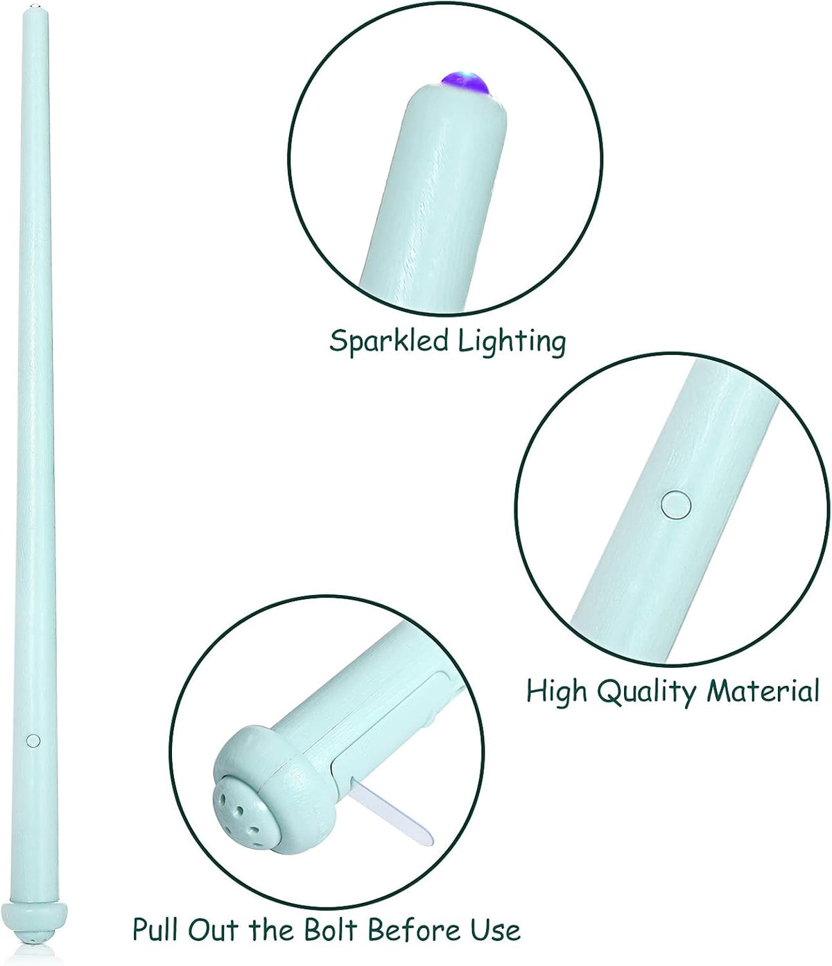 Skylety three light up magic wands in pink, purple and blue - view 37