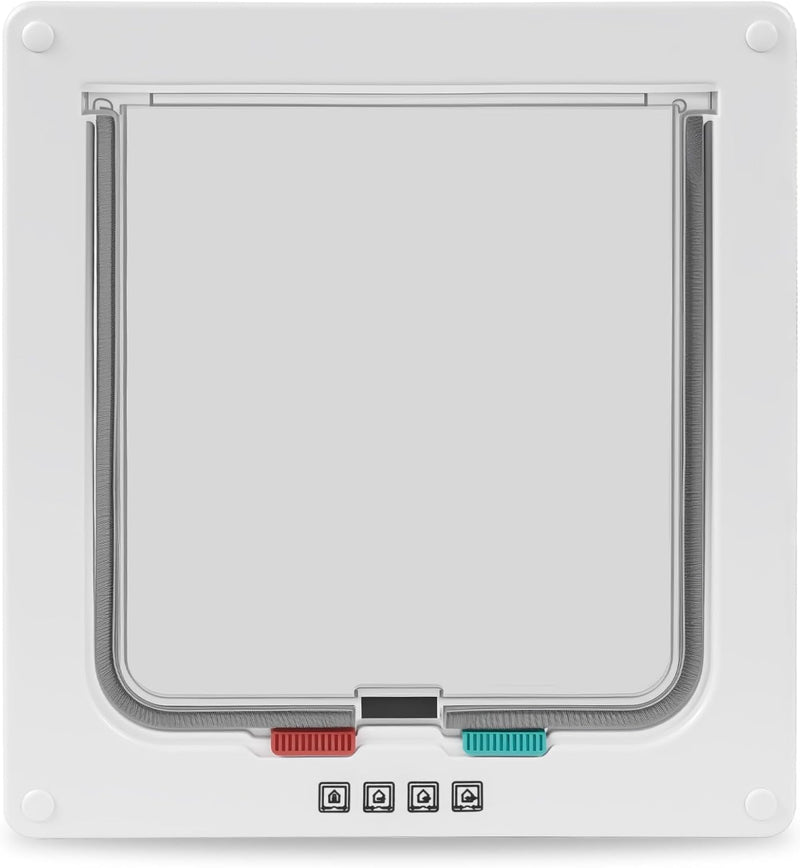Cat Door for Interior/Exterior Doors and Walls – Essentials for Cats - White / Medium