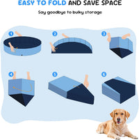 47'' Foldable Dog Pet Bath Pool, Heavy Duty Non-Slip Kiddie Pool - XXXXXL - 97*16 IN - 511 Gal - image 4