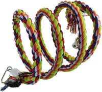 2pcs 63in Bird Perch Rope Bungee Parrot Toy - Pure Natural Cage Chewing Toy