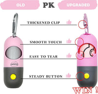 Dog Poop Bags Holder with LED Flashlight - Pink / 1 Count (Pack of 1) - image 3