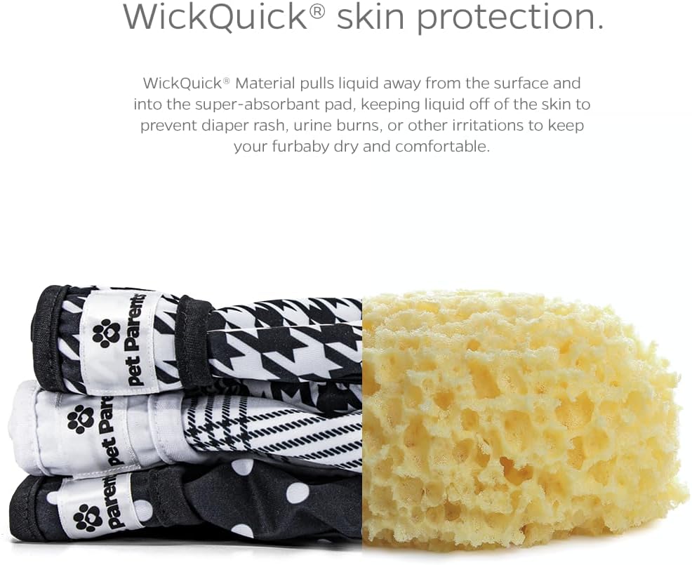 Pet Parents Washable Dog Diapers + Extendrs of Durable Doggie Diapers - Luxe / Large (19-27") - image 3