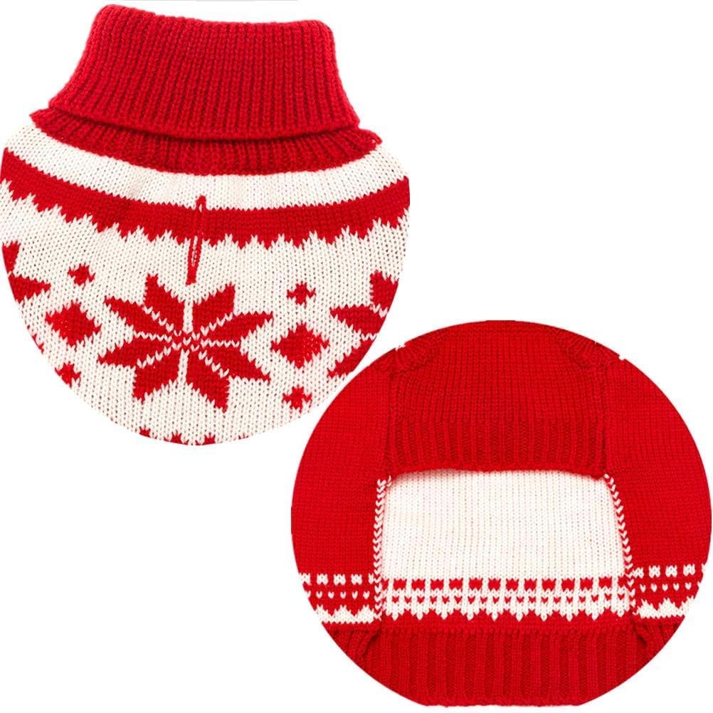 Dog Sweater - Winter Coat Apparel Clothes with Colorful Stripes for Cold Weather – Essentials for Dogs - Small / Single Red - image 4