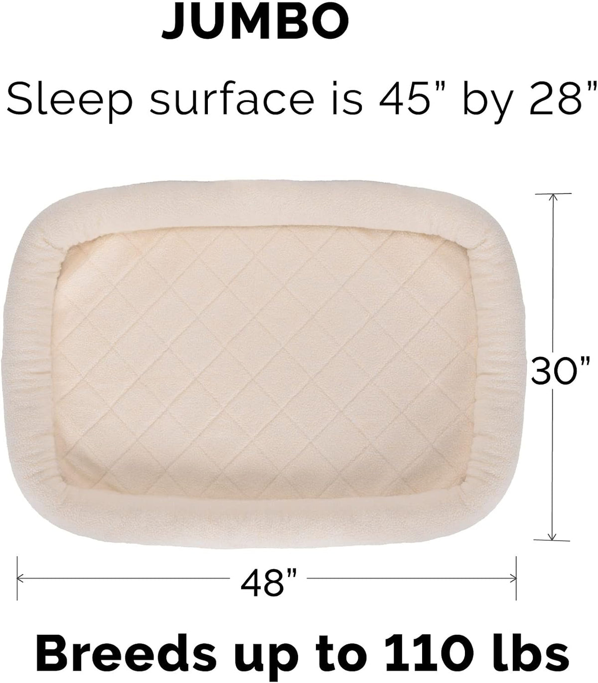 FurHaven Dog Bed for Extra Small Dogs & Cats - Jumbo (XX-Large) / Cream - image 2
