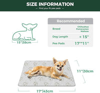 FXW Washable Pee Pads for Dogs, Puppy Pads with Super Absorbent, Specifically Designed for 18inch Cages, 17" × 11" Rectangle, Khaki, 2 Packs