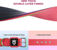 TSPRO Tactical Dog Collar 1.5 Inch Wide Thick Dog Collars with Heavy Duty Metal Buckle, Durable, Strong, Adjustable for Medium to Large Dogs (Blue M)