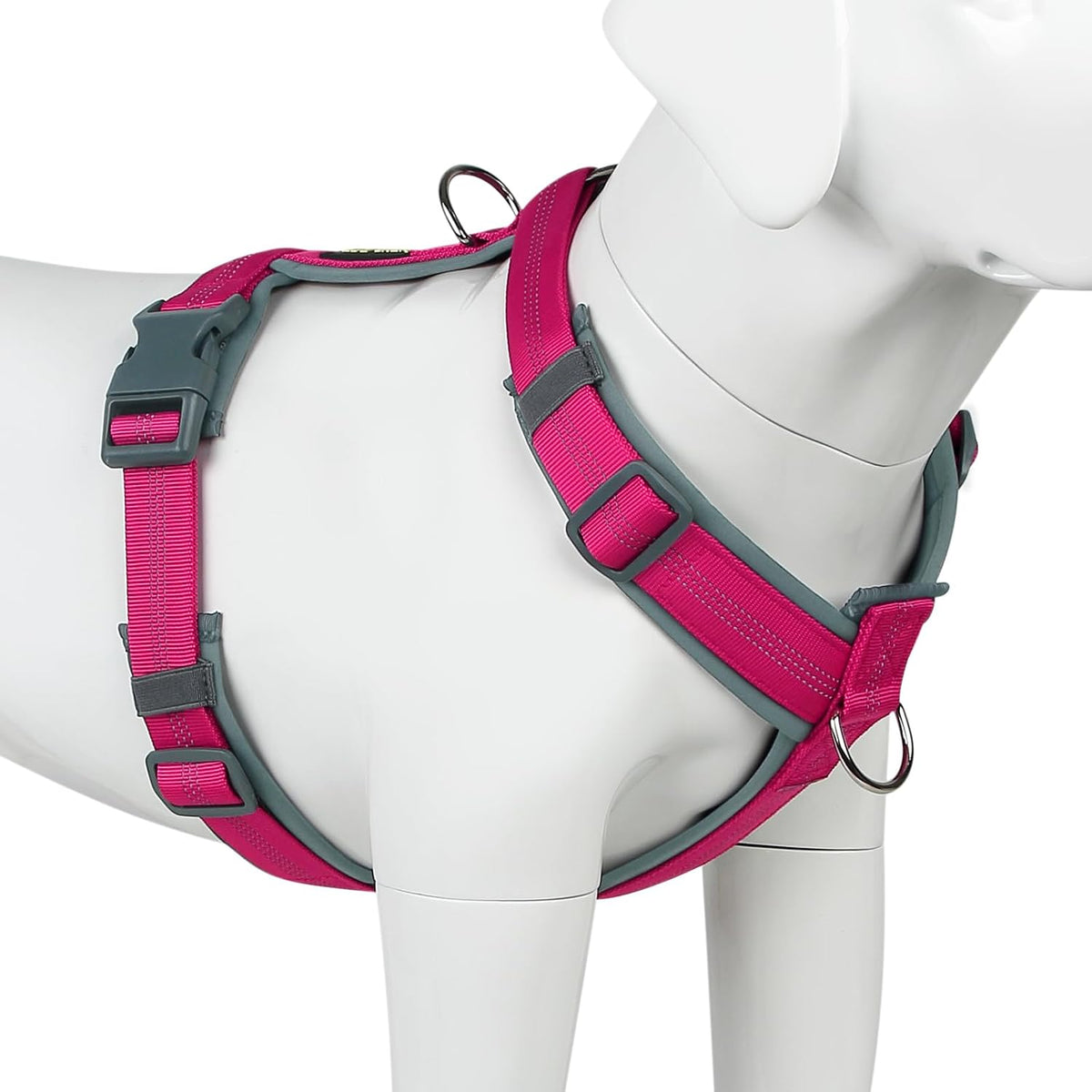 Plutus Pet No Pull Dog Harness - M / Hot Pink