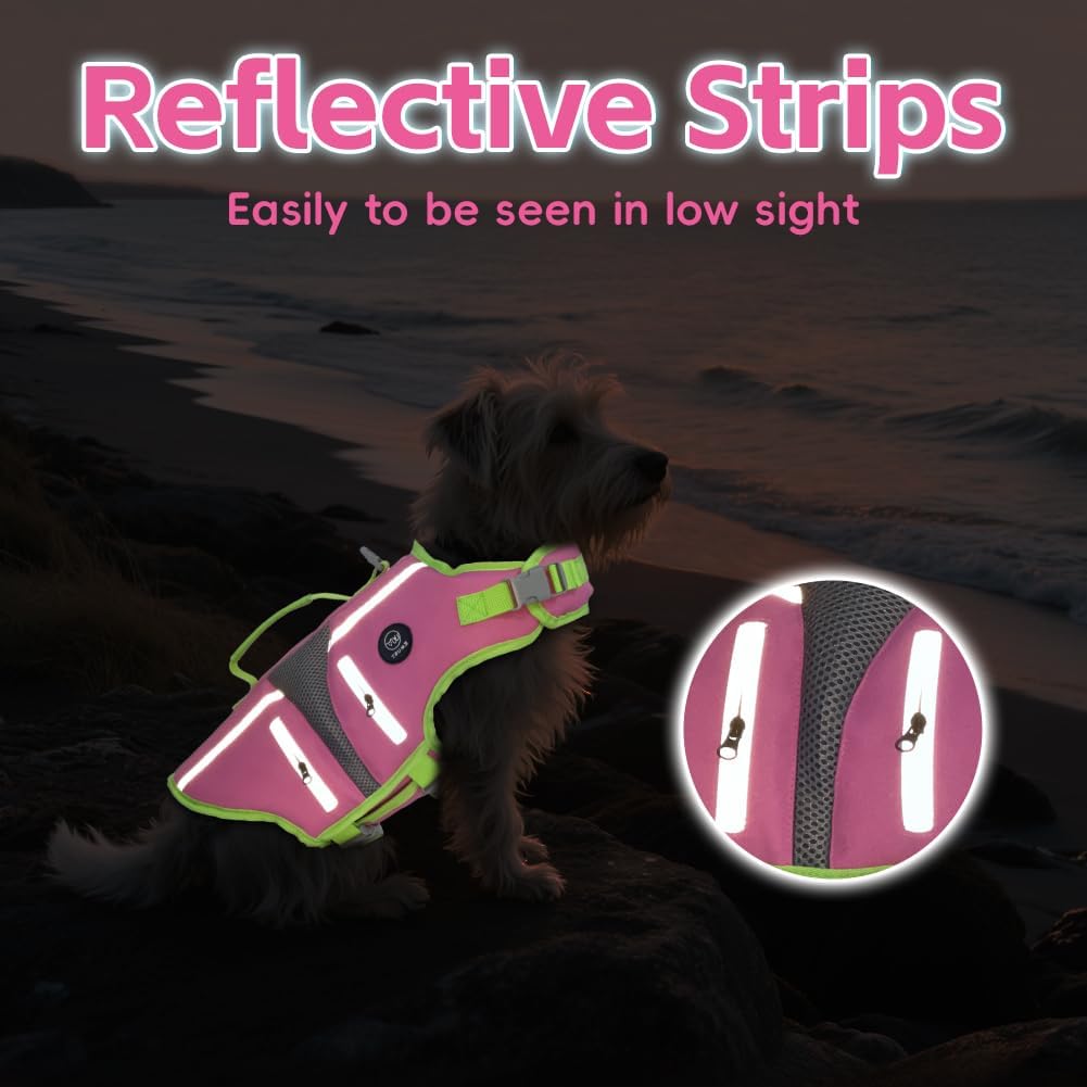 EMUST Dog Life Vest for Swimming - Extra Small / New Pink - image 2