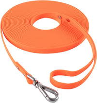 Dog Training Long Leash Waterproof Long Line Heavy Duty Outdoor - 10FT / Orange