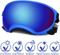 Medium Dog Sunglasses with Adjustable Strap UV Protection - Medium size-Blue frame blue lenses - image 2