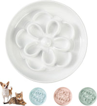 Melamine Cat Slow Feeder Bowl Set - White / 1 PACK