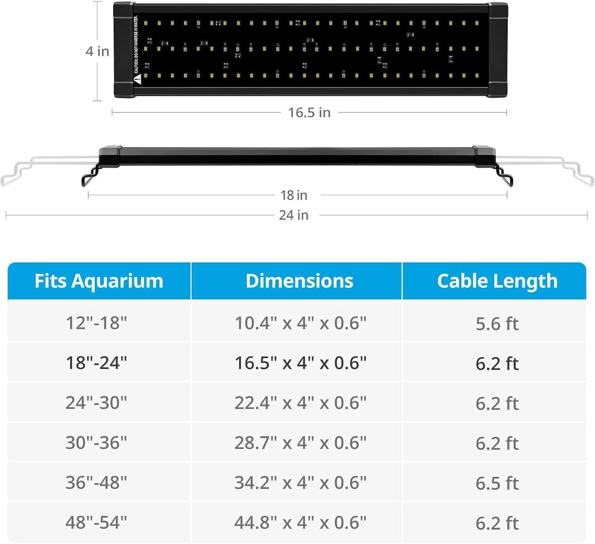 NICREW ClassicLED Plus LED Aquarium Light, 15W - 18 - 24 in - image 3