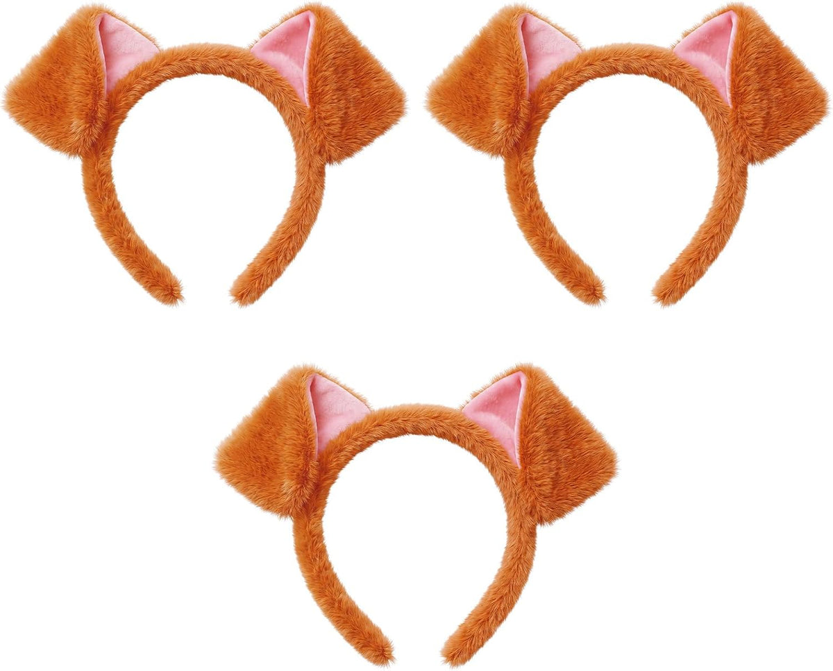 WILLBOND 3-pack plush cow ears headbands with horns for costumes - view 4