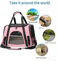 Cat Carrier Bag, Airline Approved Soft Carrier for Cats & Small Dogs – Essentials for Cats - Pink - image 4