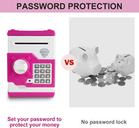 Pup Go ATM Piggy Bank for Kids, Password Electronic Kids Safe - Pink - image 3