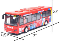 Ailejia yellow diecast city bus toy with pull back motor, lights and music - view 10