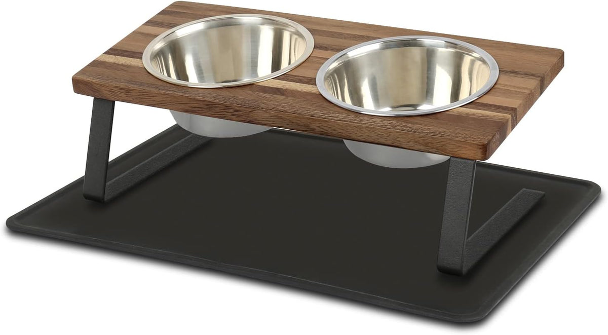 Aivituvin Elevated Dog Bowls, 15°Tilted Raised Cat Food Bowl - Small