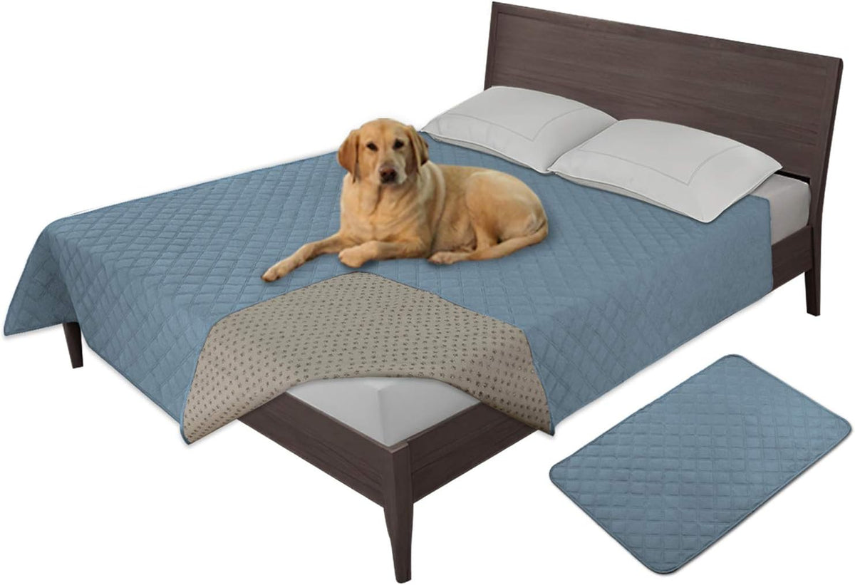 Easy-Going Waterproof Dog Bed Cover, Non-Slip Pet Blanket - Light Blue / 96x82 in