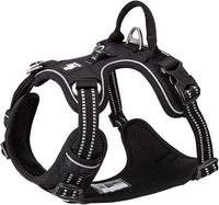 TRUE LOVE Dog Harness No Pull Nylon Reflective Pet Harness Adjustable Comfortable Control Step-in Brilliant Colors Truelove TLH56512 XL Black