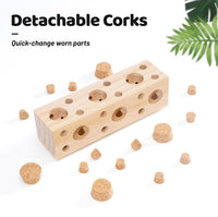 2 Pcs Wooden Bird Chew Toys, 7.9" Hanging Parrot Toys - Corks for Bird Toys - image 2