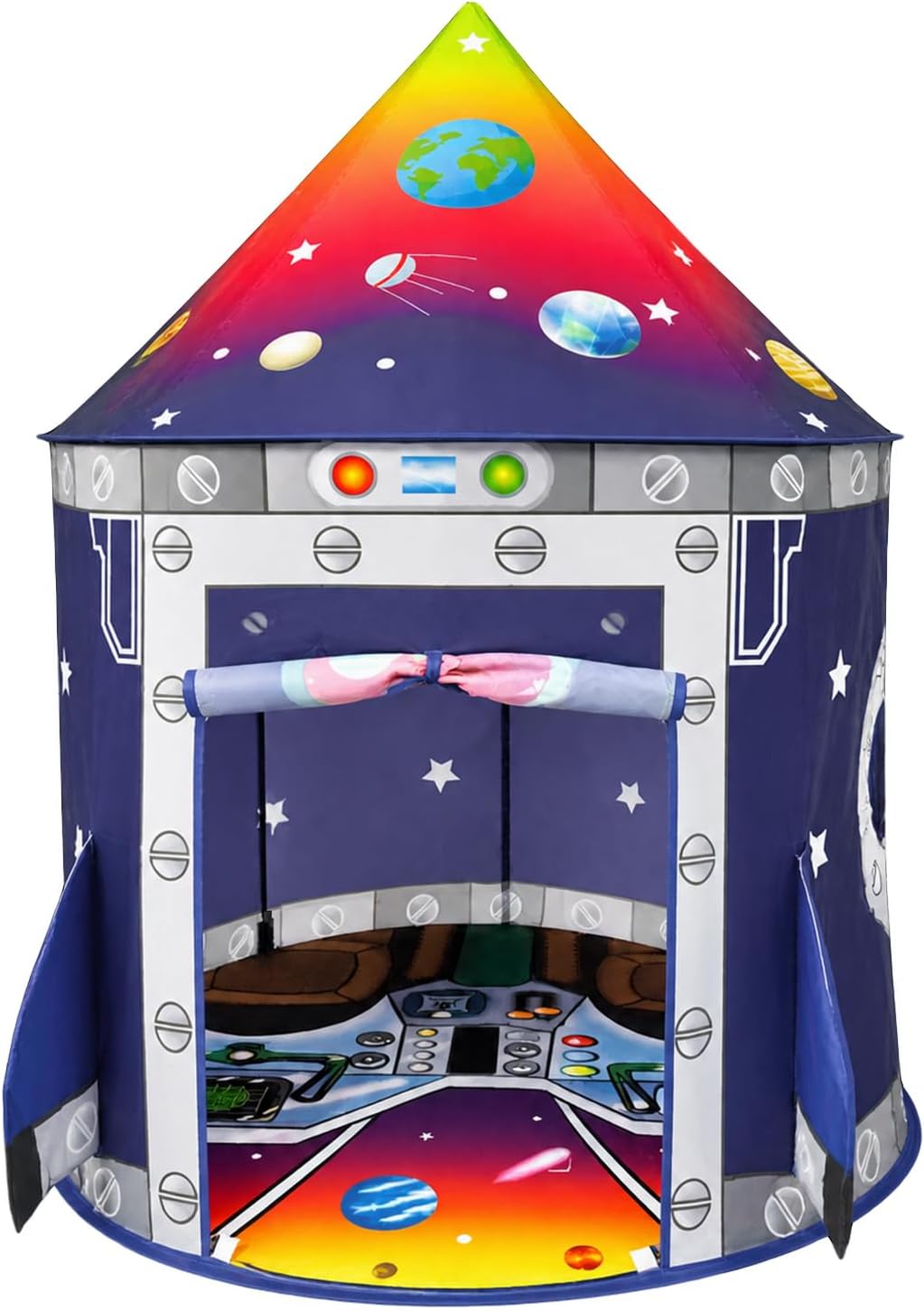 Ryssin dinosaur pop up play tent for kids with mesh windows, set up indoors - view 6
