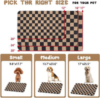 Dog Food Mats for Floors Waterproof - Plaid Brown / 24"L x 16"W - image 4
