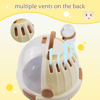 Hamster Carrier Cage Portable Cages Small Animals Carry Travel Case - 【Brown】 - image 4