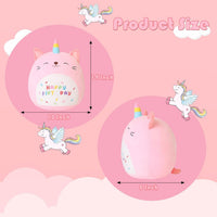 SQEQE Unicorn Cat Plush Kawaii Birthday Cat Plushies Pillow Cat - Caticorn Cat / Large - image 2