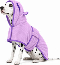 Dog Bathrobe, Fast Drying Coat - Small / Purple