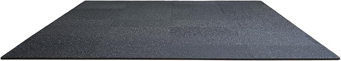 VEVOR 0.56 Inch Thick Gym Floor Tiles, 6 Tiles Rubber Top with EVA Foam, 25" x 25" Gym Flooring Workout Mats with 25 sq.ft Coverage, Interlocking Puzzle Gym Mats for Gym, Home, Garage, Black & White