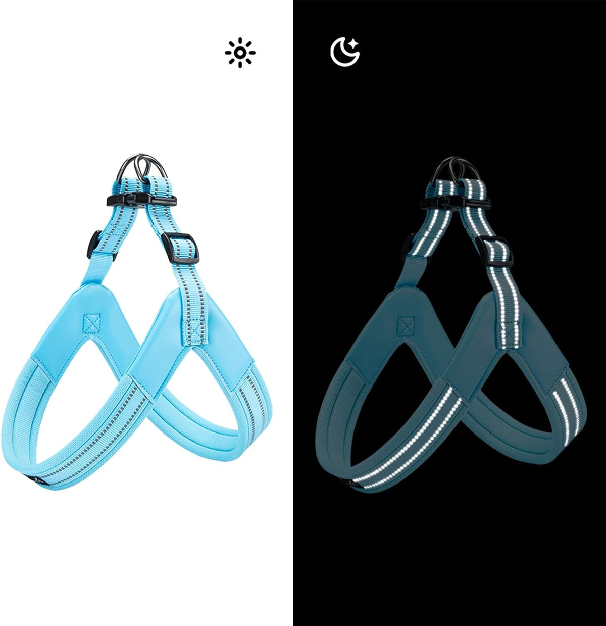 EXCELLENT ELITE SPANKER Reflective Step-in Dog Harness Vest Chest - Blue / L-Chest 22-25" - image 4