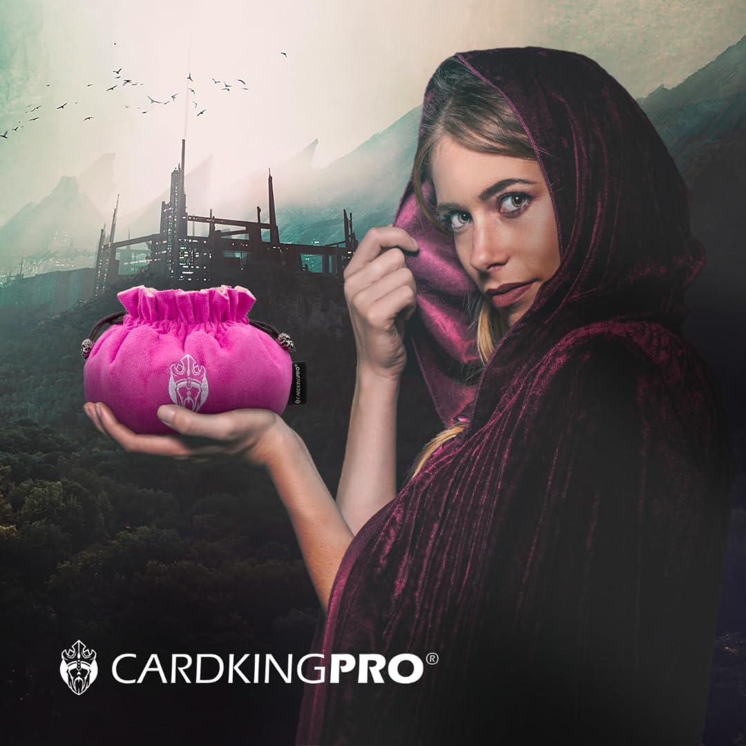 CardKingPro Immense Dice Bags with Pockets, Holds 150+ Dice - Pink - image 2