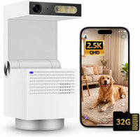 psync Genie S 2.5K pet camera with 360 degree pan and tilt and 32GB built-in storage