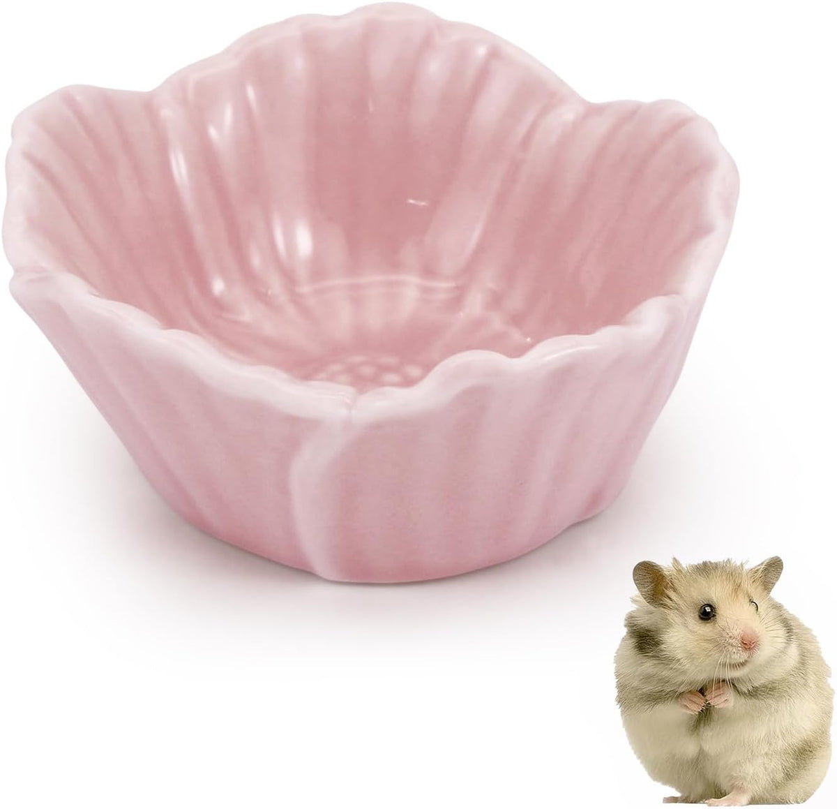 Small Ceramic Pet Hamster Bowl - s,1pc / Pink
